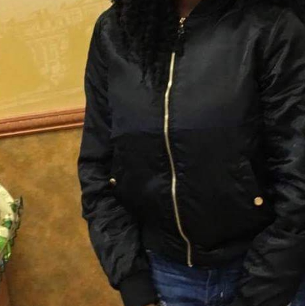 Black Bomber Coat